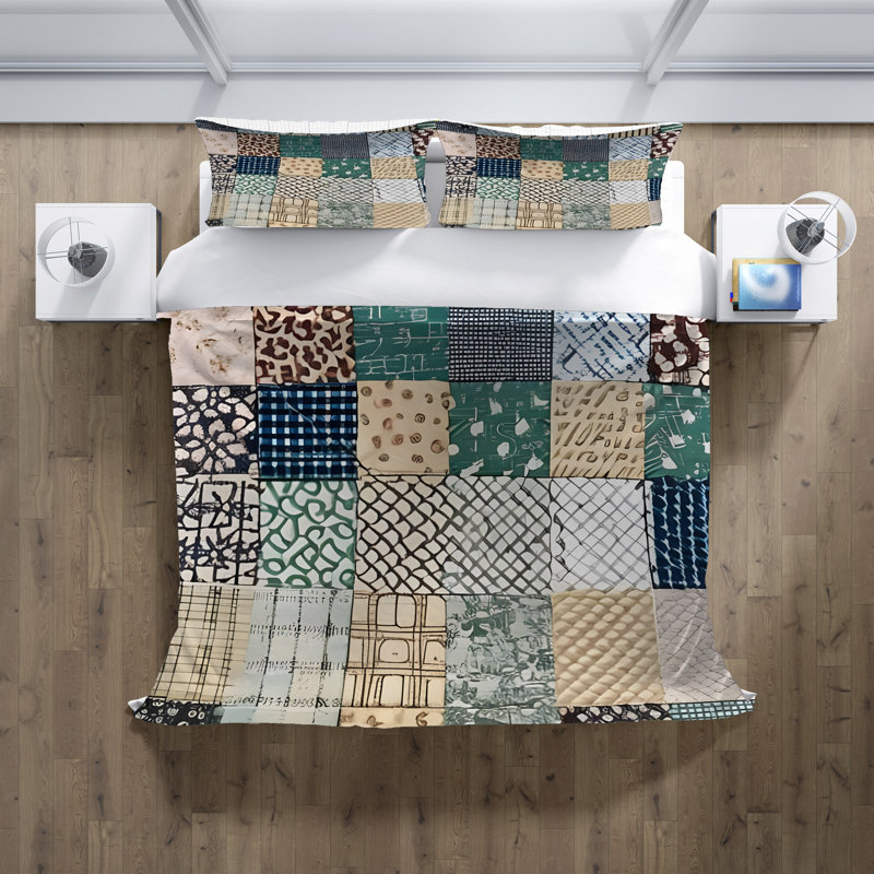 Abstract Duvet Cover, King Duvet Cover + 2 King Shams