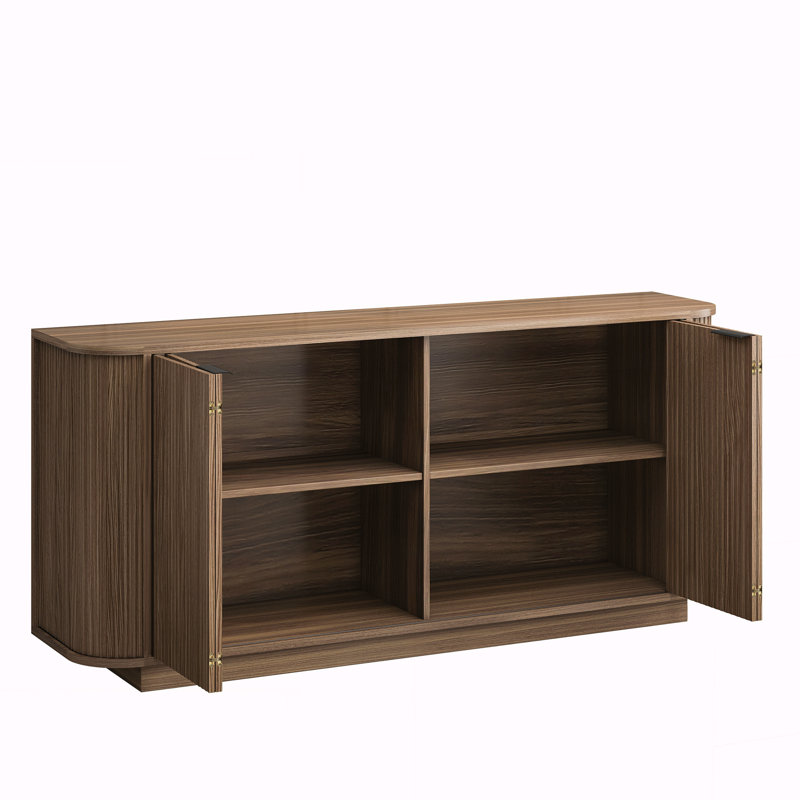 Buffet avec tablettes réglables, Brun