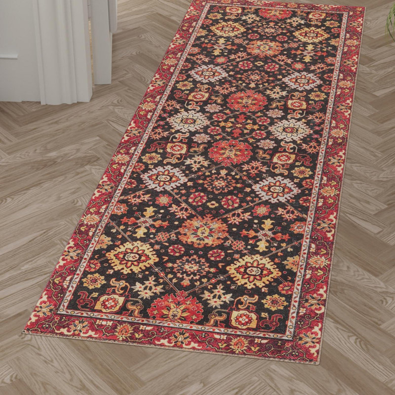 Bungalow Rose Esther Timeless Rug, Tapis de couloir 2 pi x 8 pi