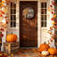 Panneau de porte en bois Hello Fall