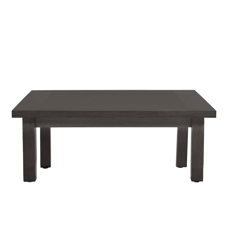 Club Aluminum Rectangular Coffee Table Slate Gray, Slate Gray