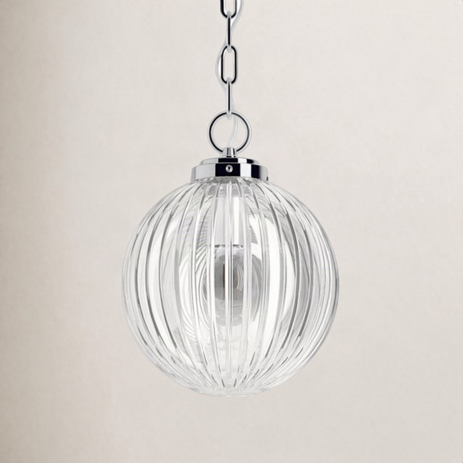 Embra Single Light Pendant, Polished Chrome