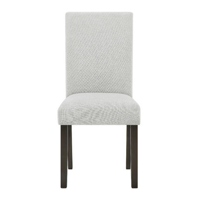 Risa Dining Side Chair Set Of 2, Memory Foam Fill Polyester, Brown And Gray