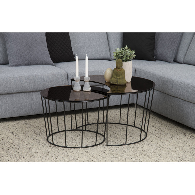 Jackman Pedestal Coffee Table, Brown