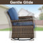 Ensemble de mobilier d'extérieur en osier 7 pièces avec fauteuil coulissant, table d'appoint et repose-pieds Anferney-700347315-700347321
