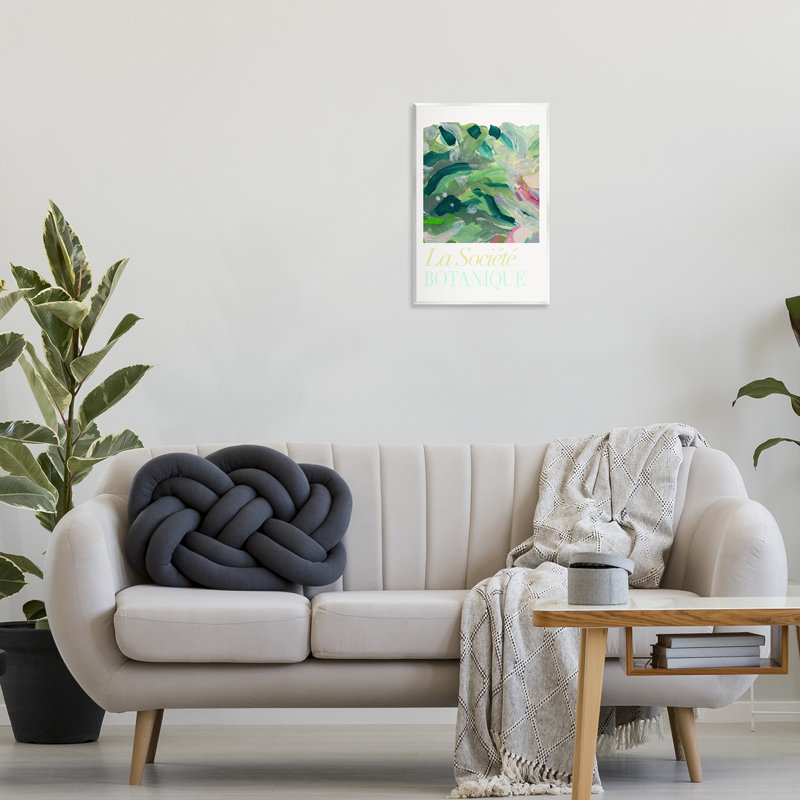  "French Leaves Abstraction", art mural sur bois par cartissi, H 19 po x l 13 po