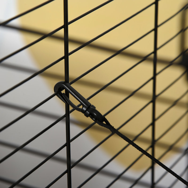Cage pour petit animal 42 ", noir - équipé de roues, de freins et de plateformes multiples