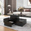 Table basse en bois ultrabrillant avec tiroir et DEL-1705160541