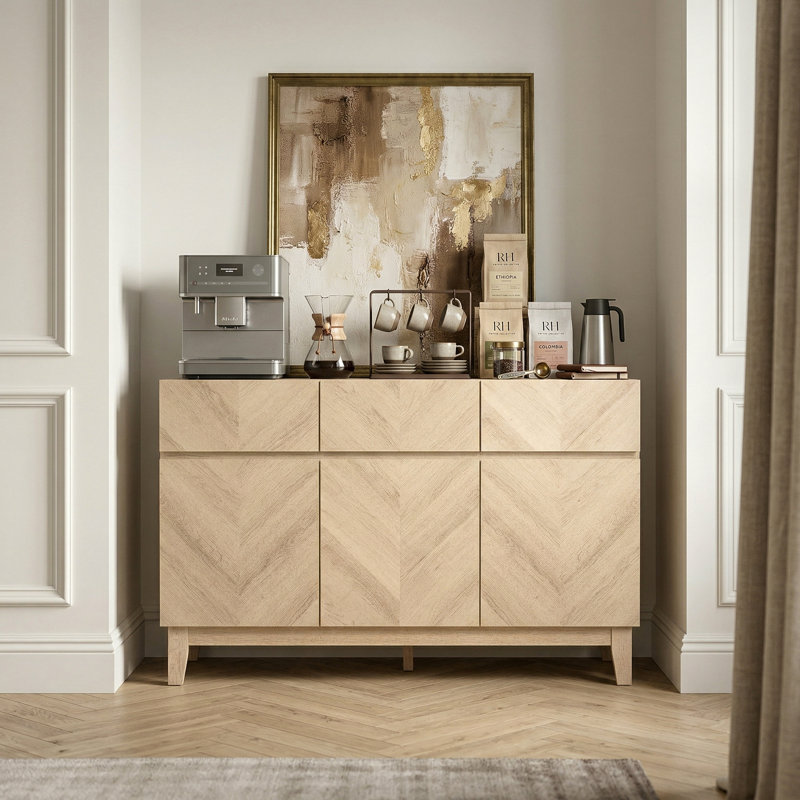 Keitlyn 118.6 Cm Wide 3 Drawer Sideboard, Oslo Oak