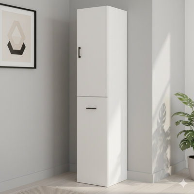 Garde-manger, armoire haute, armoire autonome avec une porte et une tablette de rangement coulissante multi-fonctionnelle à trois niveaux pour la cuisine, la salle à manger et le salon