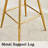 Breion Modern Set of 2 Transparent Bar Stools with Faux Leather Seat and Metal Legs-1957520440