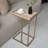 Edmundson Farmhouse C Table Couch End Table, Distressed Beaded Edge Tray Top Snack Side Table-1771881798
