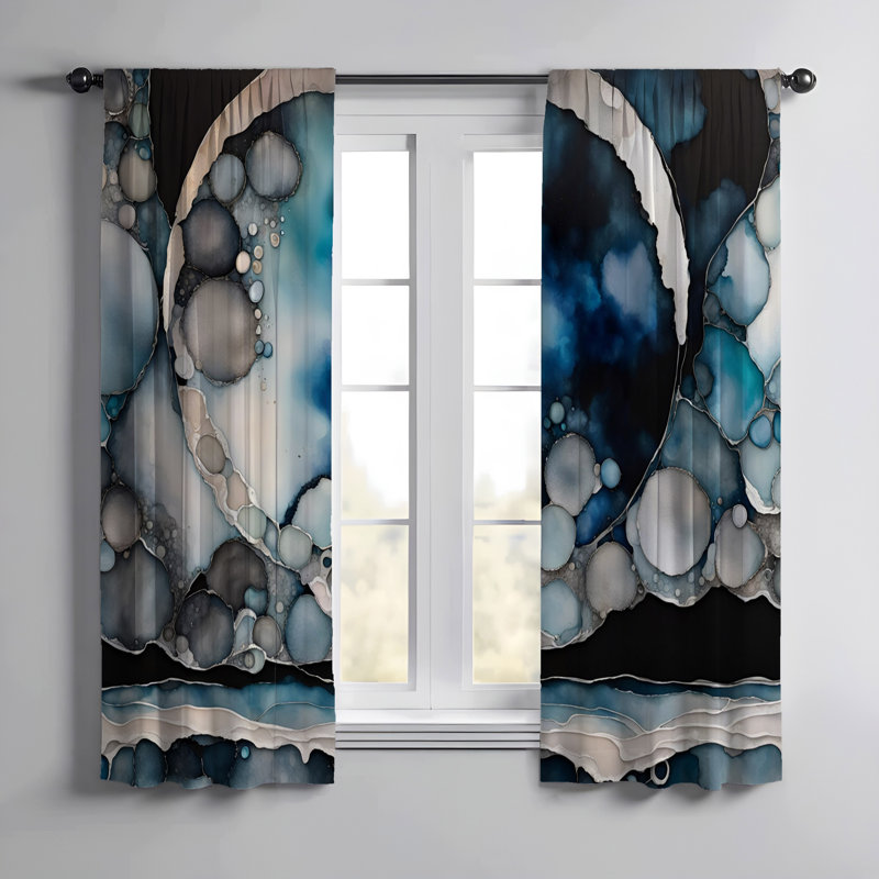 Paire de rideaux semi-transparents en polyester Guendi, L 20 po x L 52 po