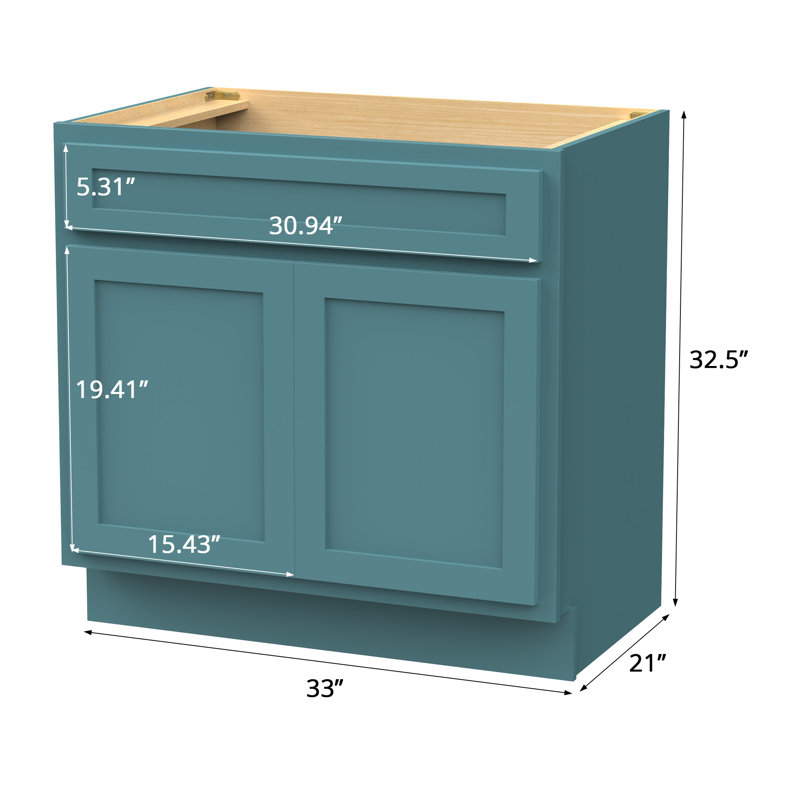 33'' Single Bathroom Vanity Base Only, Green