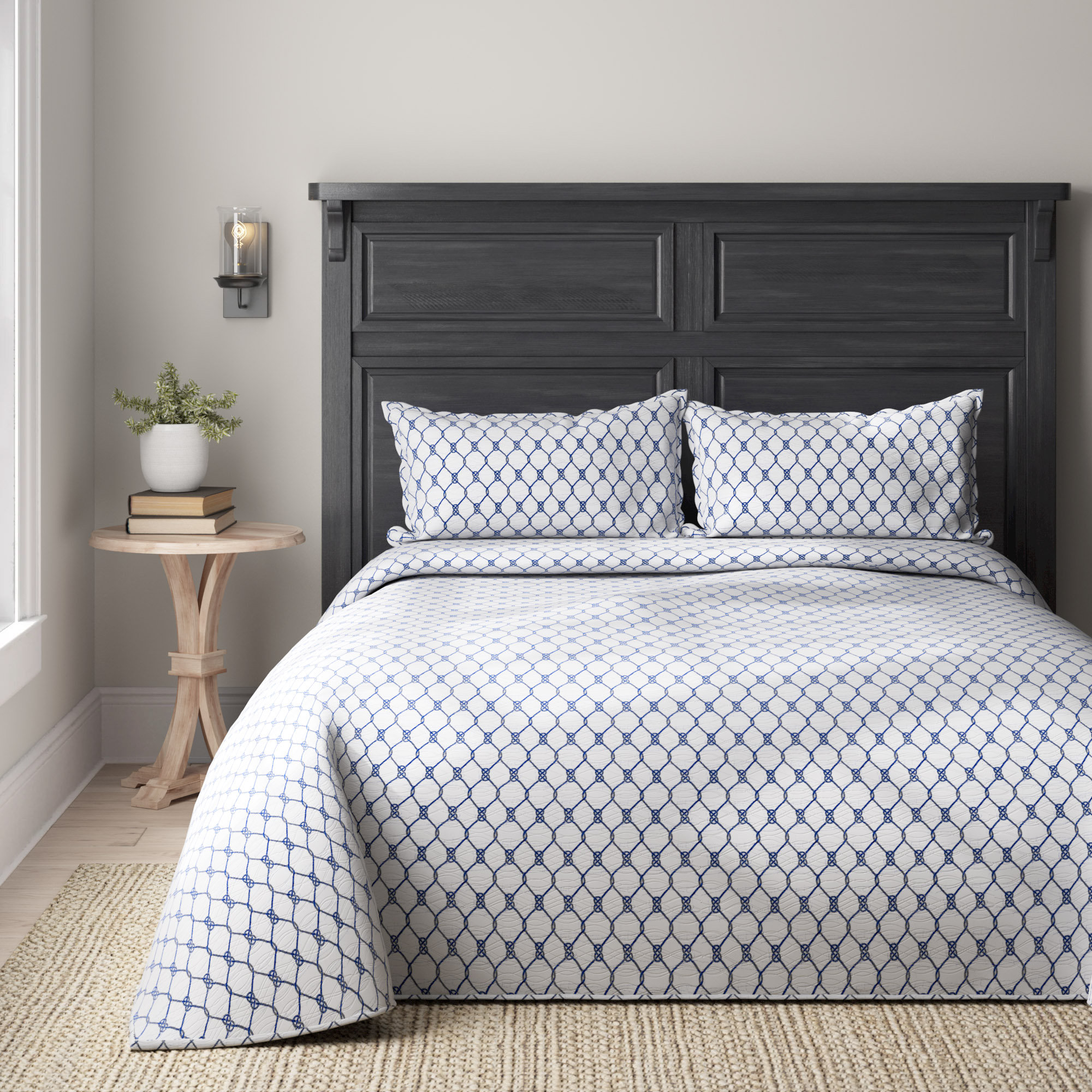 Cotton Quilt Set, Full Quilt + 2 Standard Shams