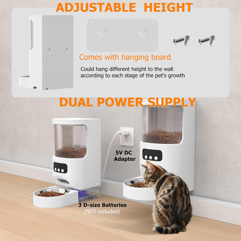 Smart Automatic Cat Feeder with Camera & 2-Way Audio