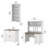 Khadesha 4 Piece Computer Desk Office Set-1333277197