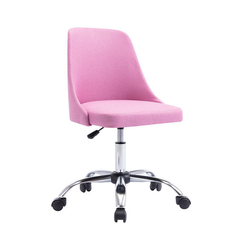 Viggo Fabric Office Chair with Chrome Base, Pink
