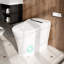 Toilette intelligente à double chasse BirchLn avec affichage numérique, chasse automatique / à coup de pied, ouverture et fermeture automatiques, siège chauffant, veilleuse