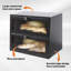 Bread Box For Kitchen Countertop,Extra Large 2 Layer Breadbox Wooden Farmhouse Bread Storage Container Bread Bin Bread Holder Food Organizer Pantry Shelf Acrylic Window