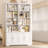 72.8" H x 47.2" W Mid-Century Modern Wood Bookcase with 4 Doors, Double Row Library Storage-522428534
