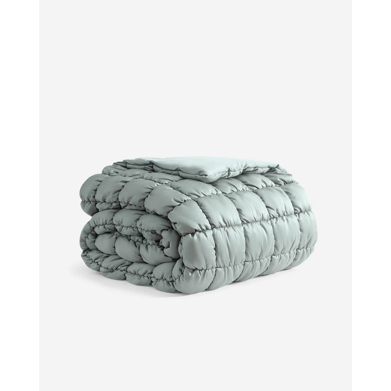 Édredon soyeux Lyocell Puff, Édredon grand, Gris perle