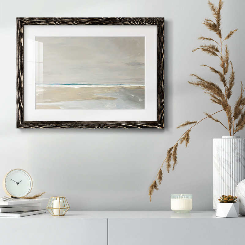 Oregon Coast, reproduction d'art encadrée, H 28 po x l 42 po, Noir