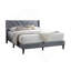 Linen Bed with Tufted Headboard-404982020-405671602