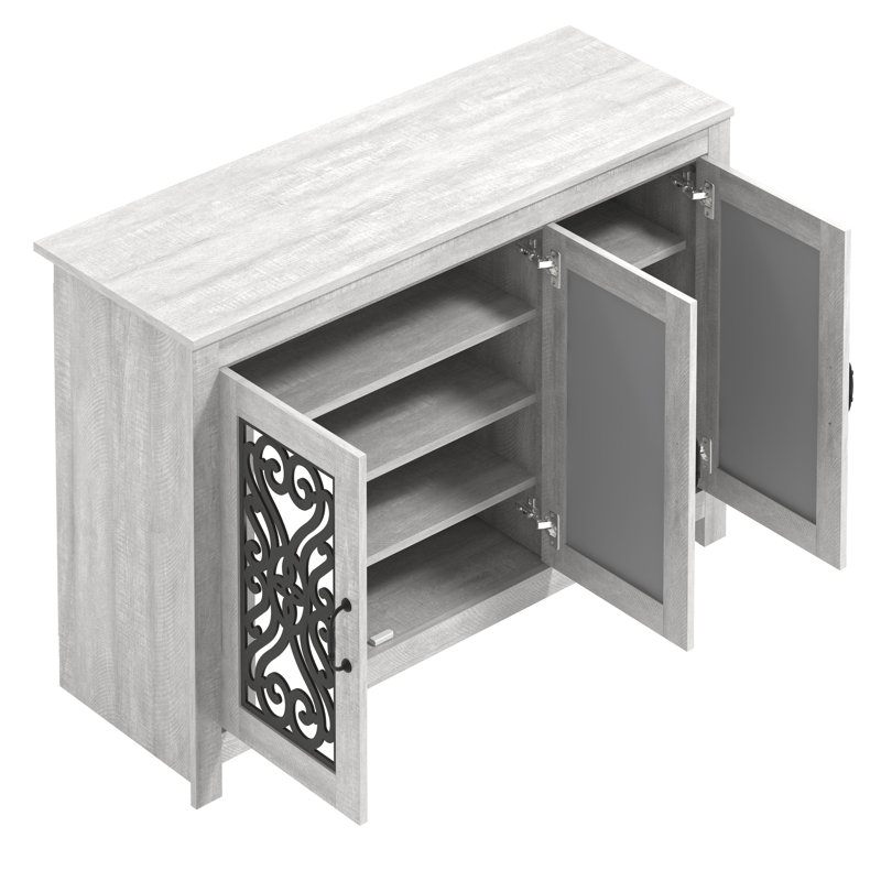 Armoire de rangement pour chaussures 16 paires Ariba, Gris poudré