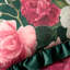 Rose Garden Frill Recycled Polyester Velour Cushio Floral Green Square Cushion Cover