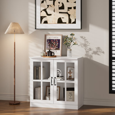 31.5W X 31.5H Accent Cabinet With Glass Doors