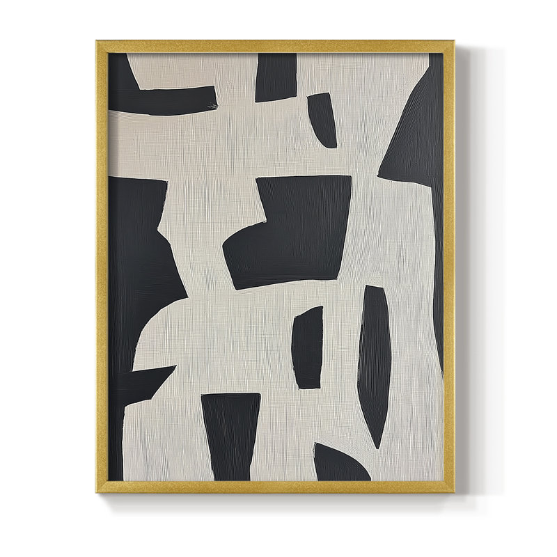 "ABSTRACT Series DC III" par J Paul, Doré, H 15 po x l 12 po