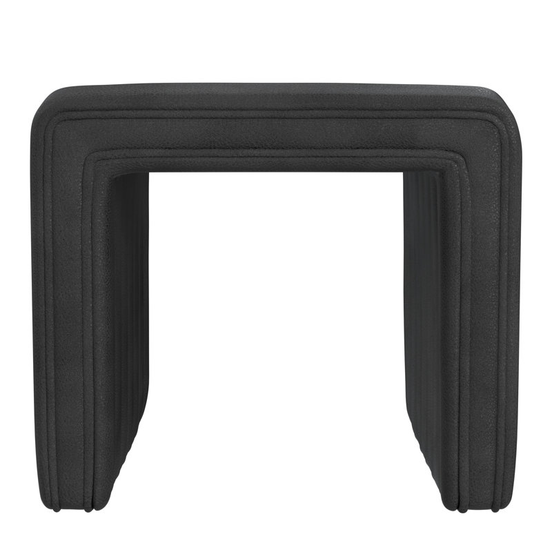 Askolds Modern Channel Ottoman, Black