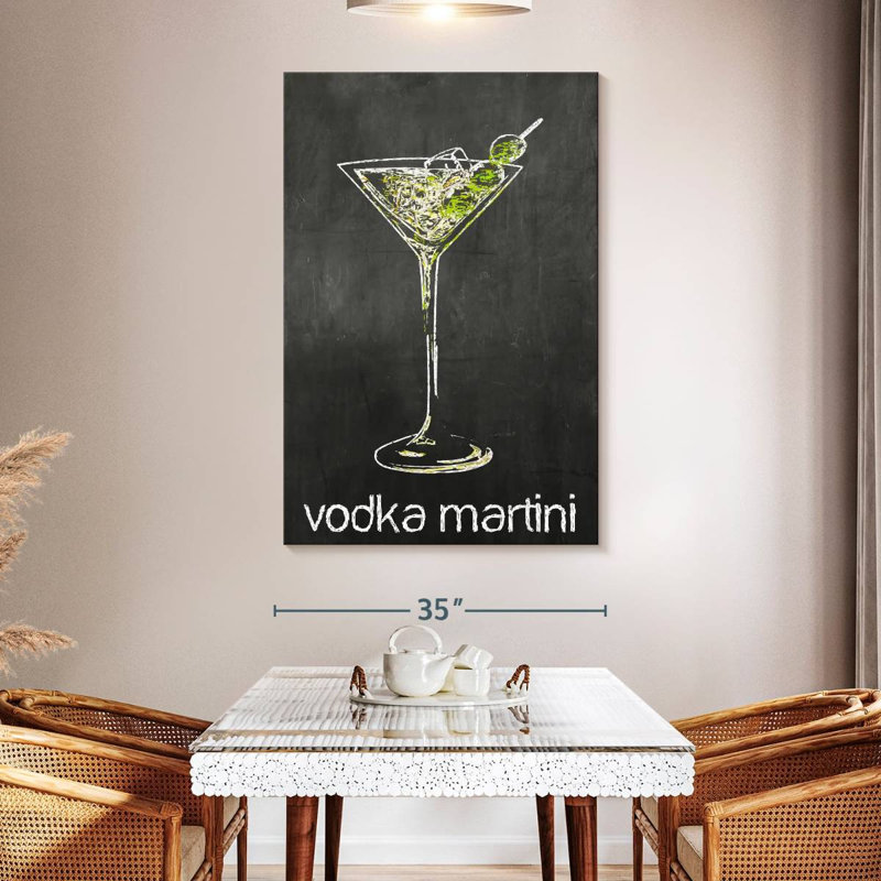 Yarlin Vodka Martini Chalk, 51" H x 34" W