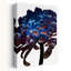 Blue Chrysanthemum Dramatic Elegant Ethereal Chrysanthemum Flower Nature Wall Art Print 1 Piece Wrapped Canvas Wall Art-69158042