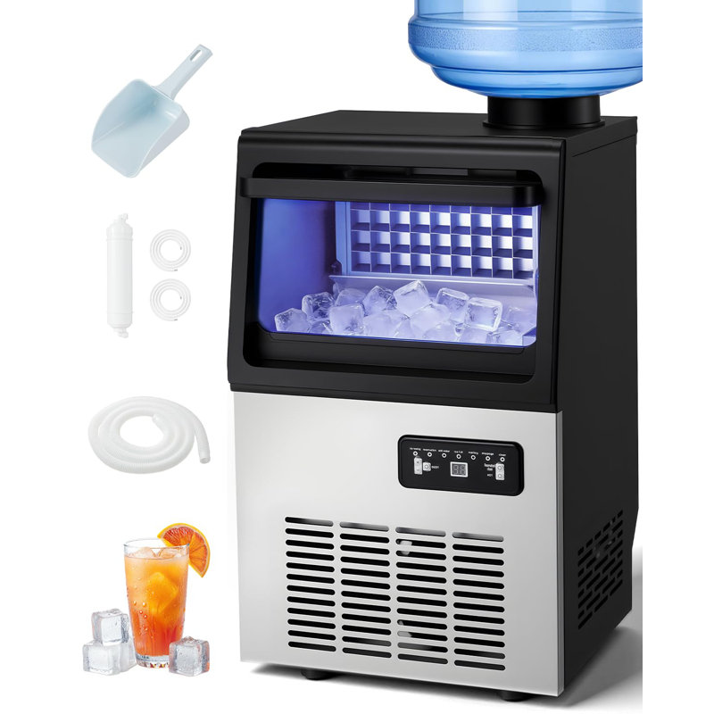 Stainless Steel Under Counter Ice Machine With Storage Bin