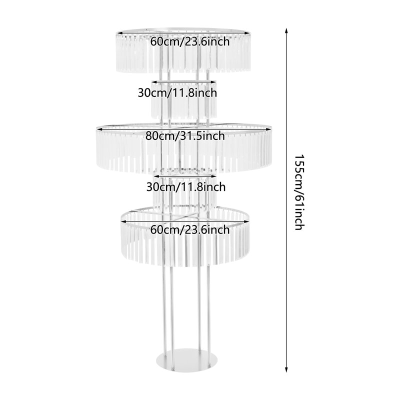 2Pcs 5-Tier Wedding Flower Stand Centerpieces