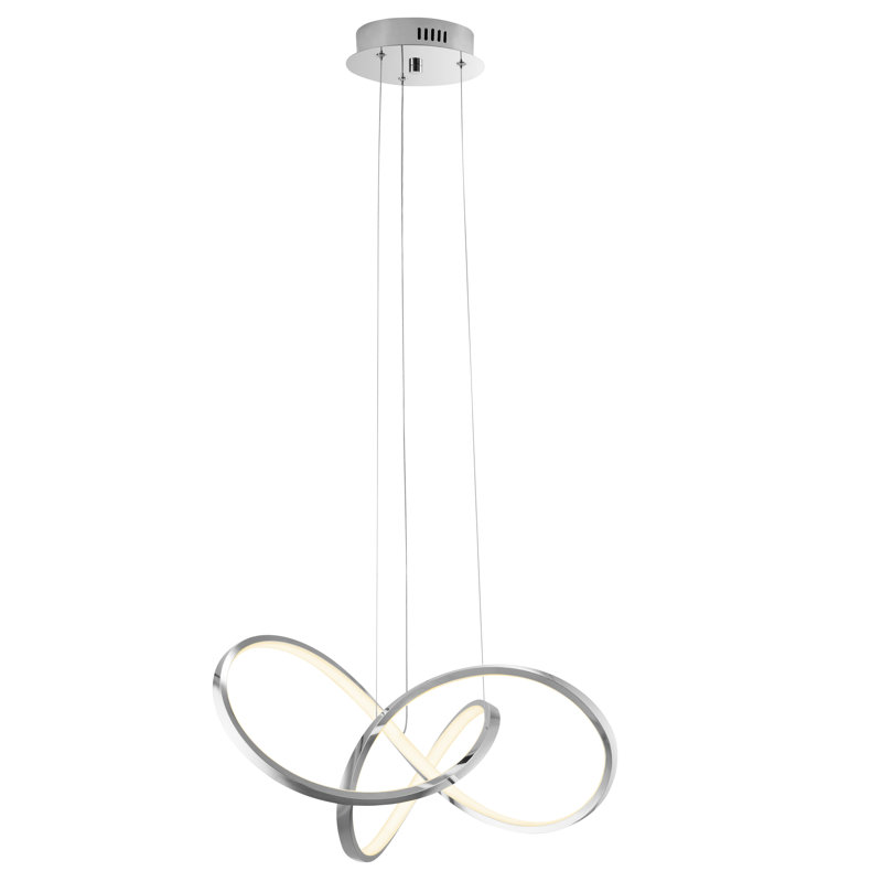 Draughn Dimmable LED Geometric Chandelier, Chrome