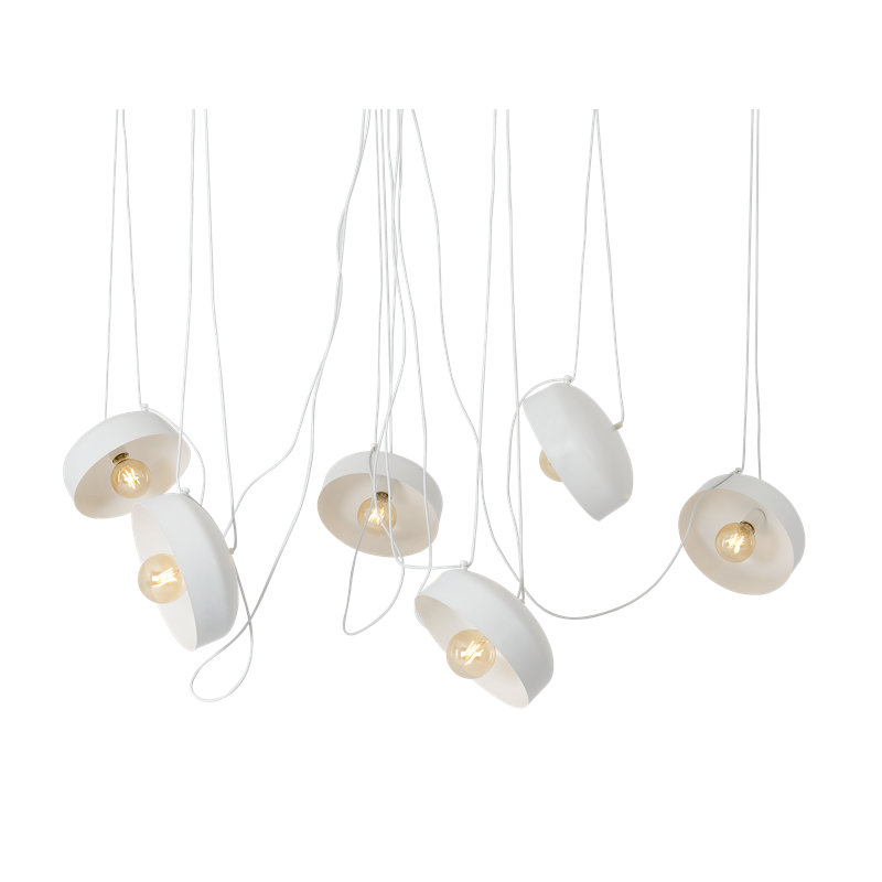 Allan 6 - Light Unique/Statement Pendant, White