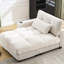 Lit confortable en velours côtelé avec porte-gobelet ajustable et fonctions pratiques surdimensionné beige avec accessoires d'accoudoirs mobiles-1820412193