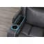 Canapé inclinable gris anthracite avec lumières DEL et appui-tête électrique