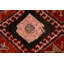 Tapis décoratif en laine rouge marocain de conception unique 5 pi 9 po x 10 pi 8 po noué à la main