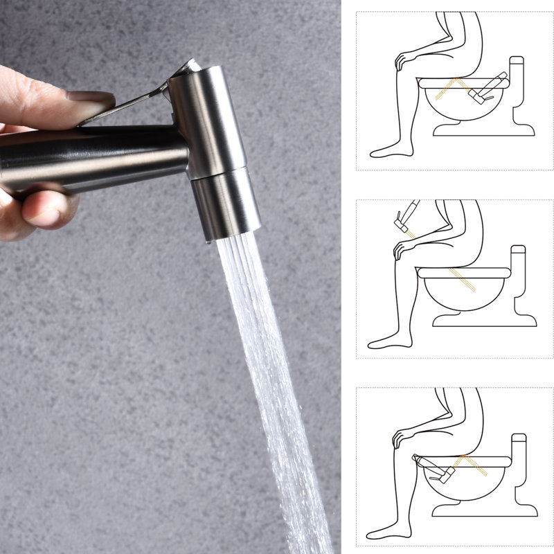 Toilette en bidet pour toilette - Métal argenté améliorant l'hygiène à la corrosion pour la construction