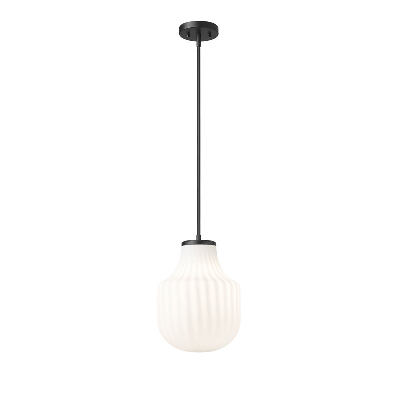 Burstyn 1 Light Pendant, Matte Black
