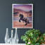 Toile encadrée de qualité supérieure Sunlit Horses II - prête à être accrochée-2038630613-2038630612
