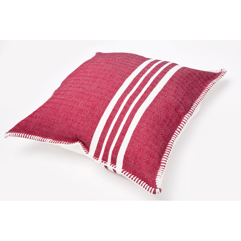 Housse de coussin en coton , 16 po x 1 po, Rouge