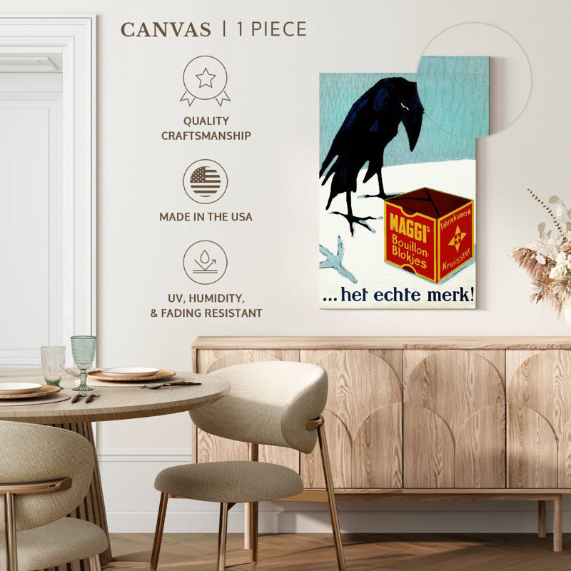 Crow Looks At The Box, 30" H x 20" W
