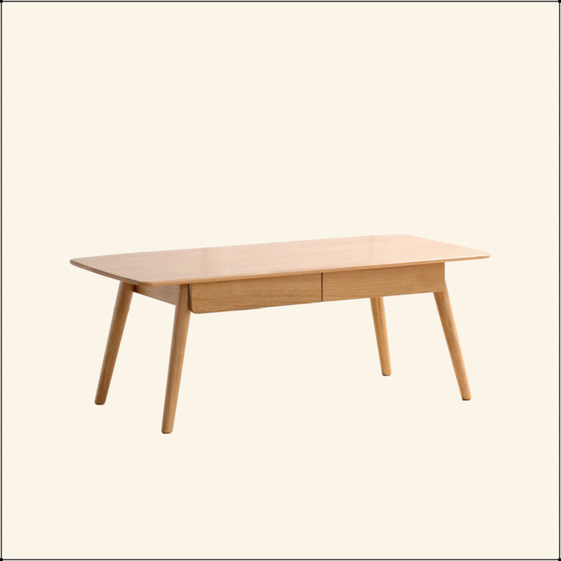 Centre de table Table basse 100% plateau en bois massif avec plateau et plateau de table basse Largeur 120 X Profondeur 56 X Hauteur 45 Cm Bureau d'étude Facile à assembler