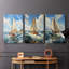 Série Sea and Shore LXVII - Ensemble de toiles tendues avec châssis Premium - Prêt à être accroché-1291141236