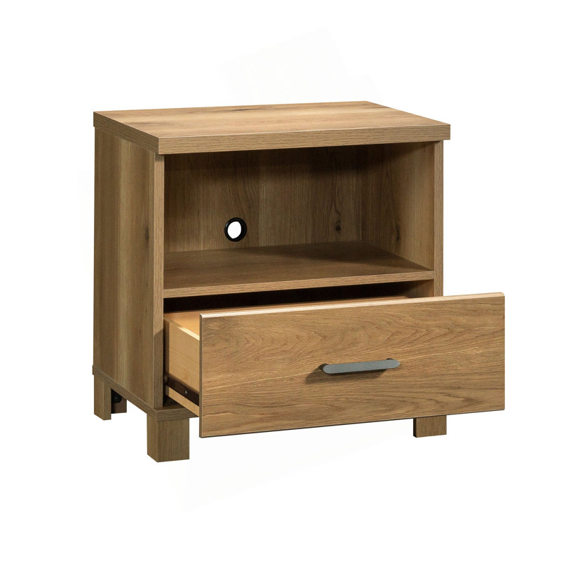 Table de chevet, finition brune